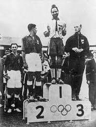 India Balbir Singh Sr. Podium 1956 Olympics Melbourne Hockey Pakistan Germany